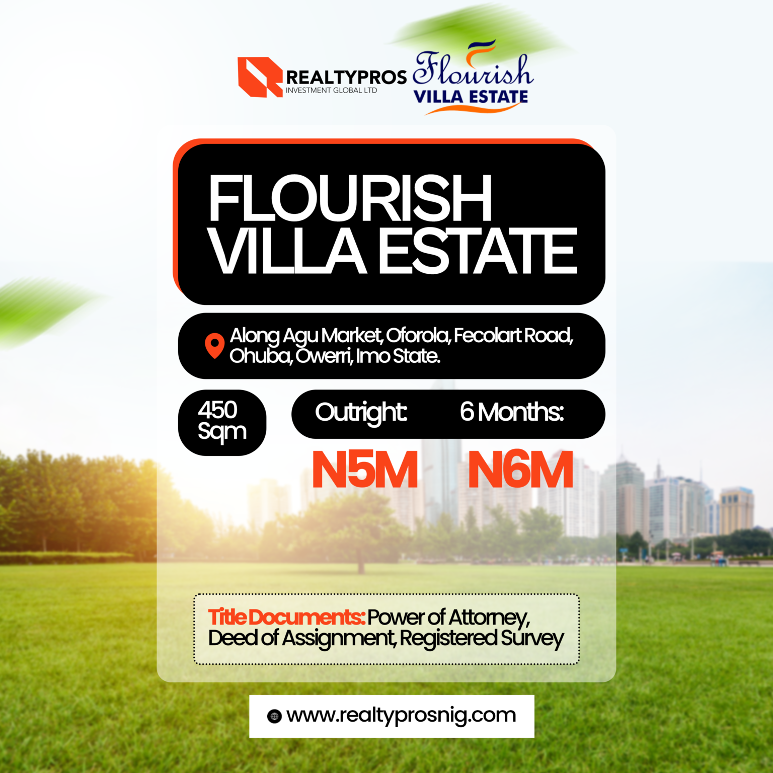 FLOURISH VILLA ESTATE FLYER NEW