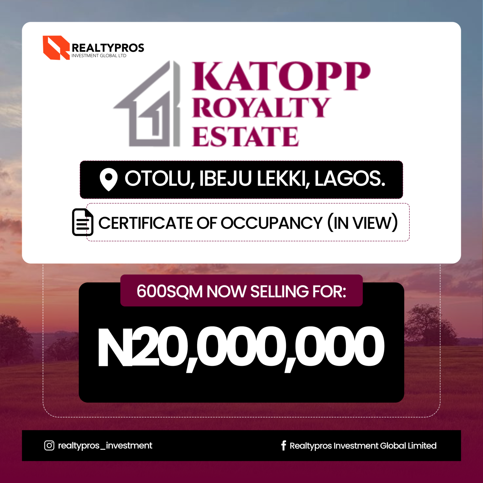 KATOPP ROYALTY ESTATE FLYER